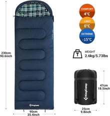 KingCamp Schlafsack Outdoor Warmer Deckenschlafsack 400g