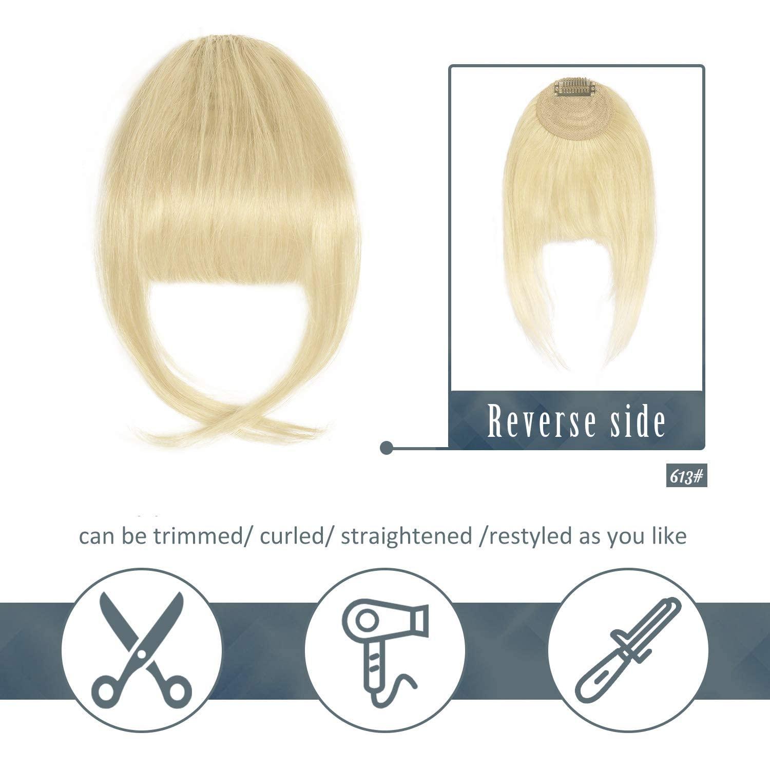 Echthaar Clip-in Pony Hellblond mit unsichtbarem Clip - Frizzfrei & hitzebeständig
