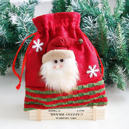 Große Weihnachtsstrümpfe Set Santa Snowman Deer Dekoration