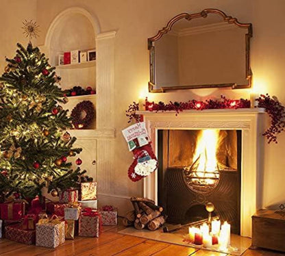 YULOONG Große Weihnachtsstrümpfe Set Weihnachtsmann Schneemann Hirsch Home Dekoration Kamin Ornamente