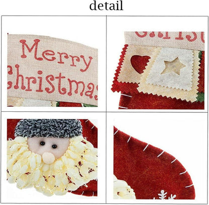 Große Weihnachtsstrümpfe Set, Weihnachtsmann Schneemann Hirsch, Urlaub