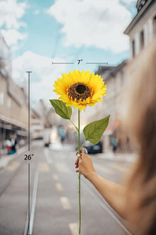 Künstliche Sonnenblume 83cm Gelb Kunstblume Deko mit PE
