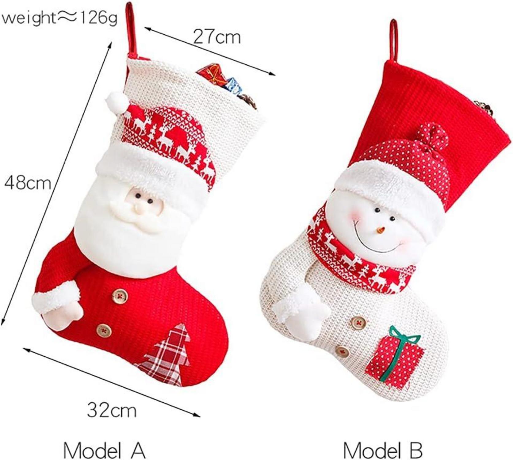 Große Weihnachtsstrümpfe Set Weihnachtsgeschenktüten Festliche Deko