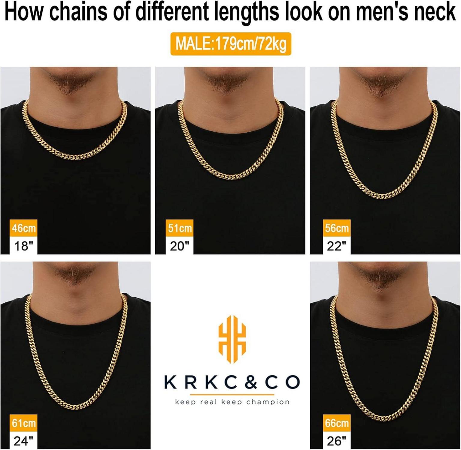 Herren Panzerkette Armband Edelstahl 8mm Gold Cuban Link Chain