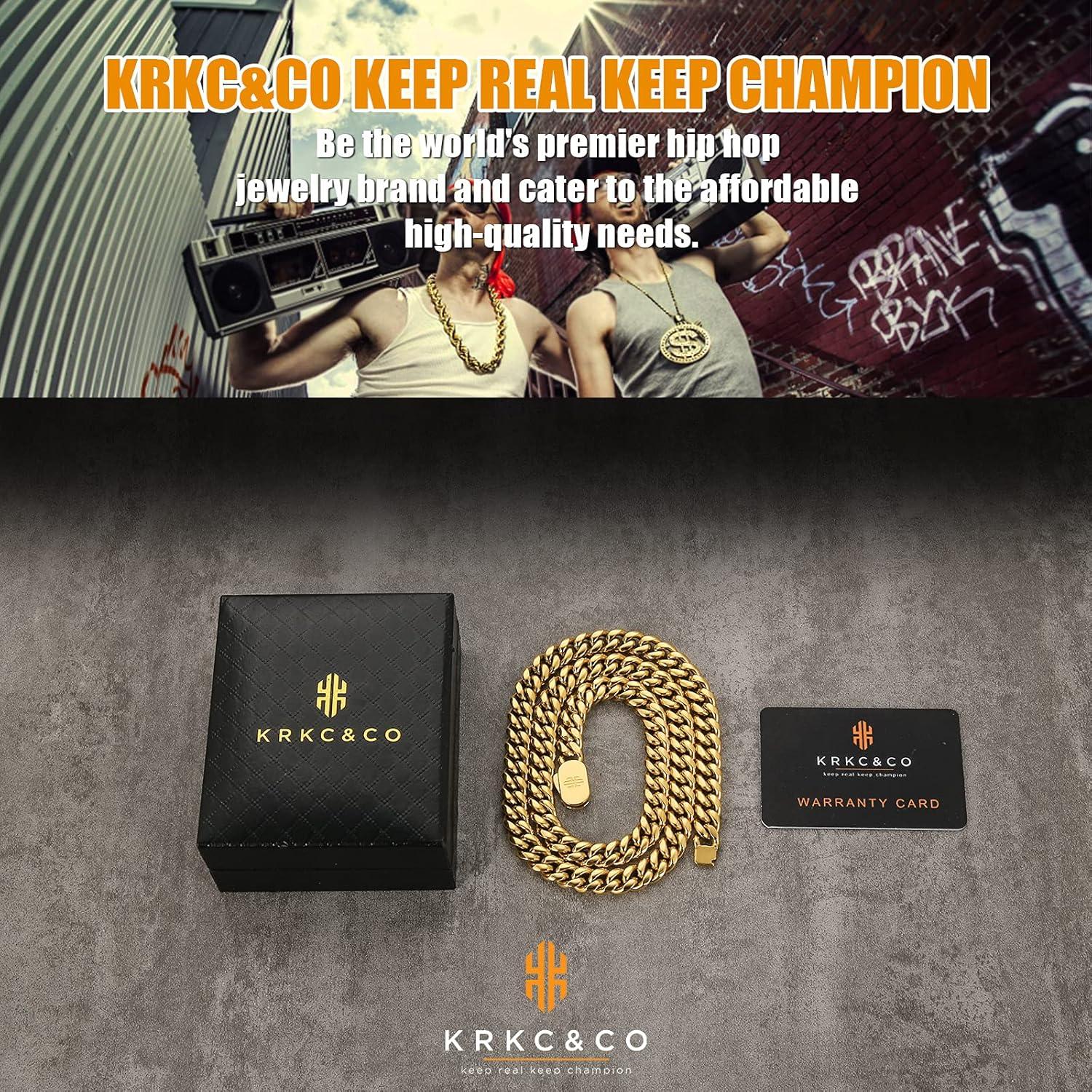Panzerkette Herren Armband Edelstahl 18K Gold Cuban Link Chain 8mm