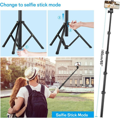 Handy Stativ Ständer 172cm Tripod Fernauslöser Selfie Stick für