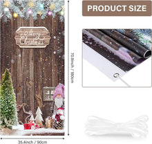 Weihnachten Tür Dekoration Stoff Glitzer Holz Schneeflocken