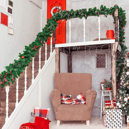Weihnachtsgirlande 32m künstliche grüne Piniengirlande, breite 4cm