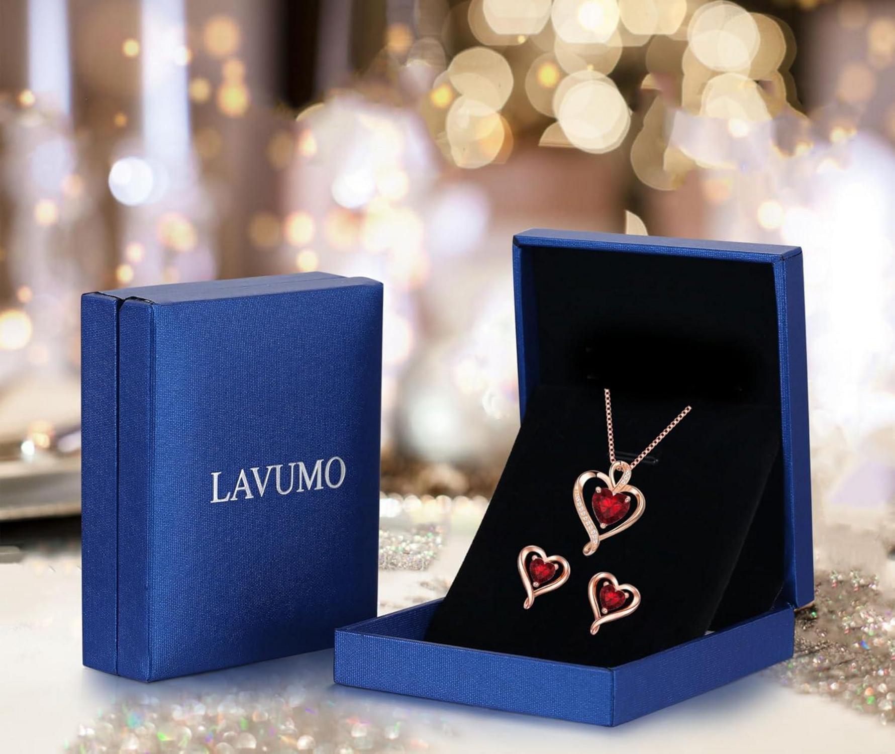 Damen Schmuck Set Halskette Ohrringe 925 Silber Zirkonia Roségold-01