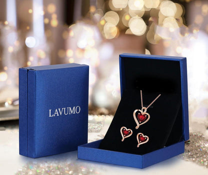 Damen Schmuck Set Halskette Ohrringe 925 Silber Zirkonia Roségold-01