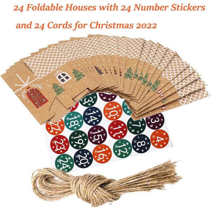 Adventskalender zum Befüllen 24 DIY Haus Weihnachten 2021