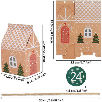 Adventskalender zum Befüllen 24 DIY Haus Weihnachten 2021
