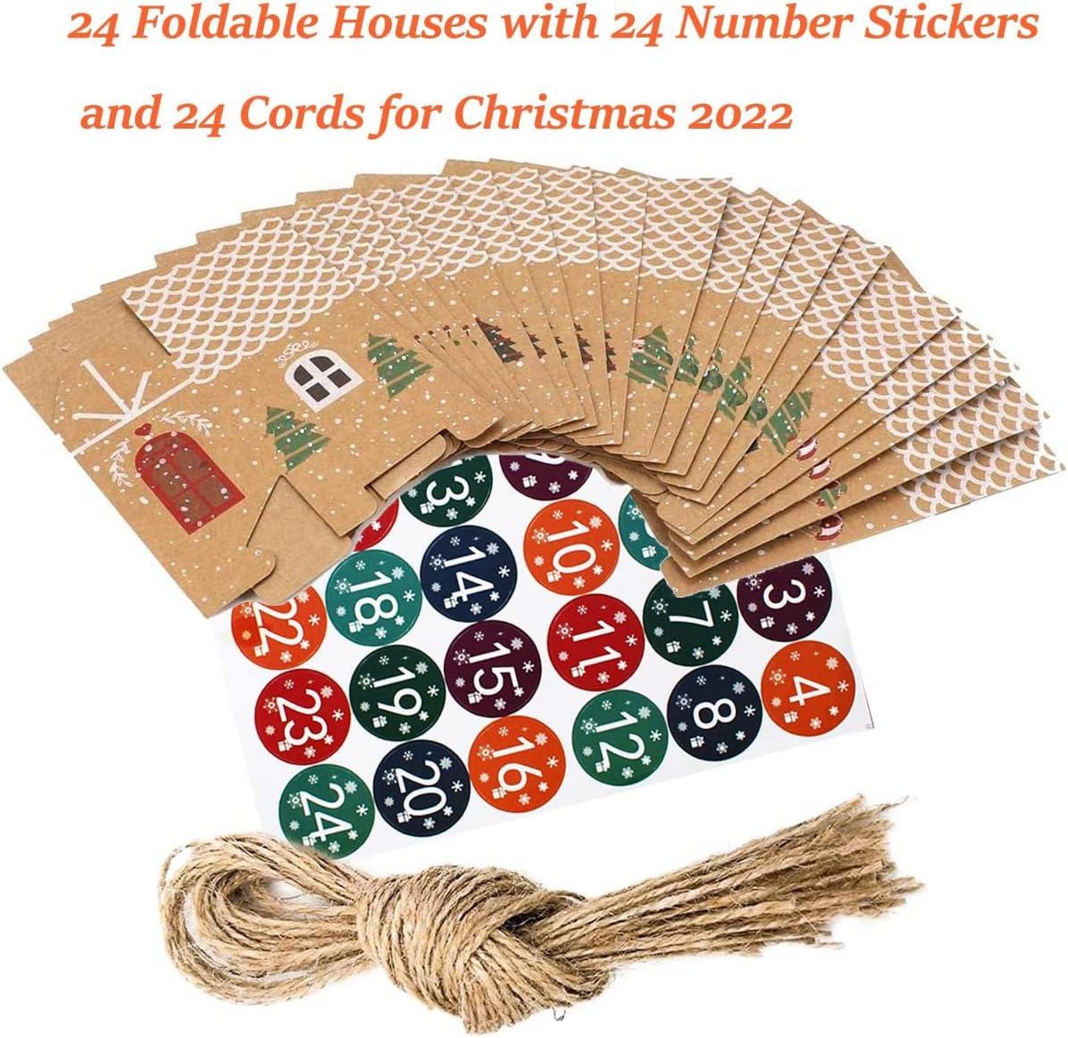 Adventskalender zum Befüllen 24 DIY Haus Weihnachten 2021