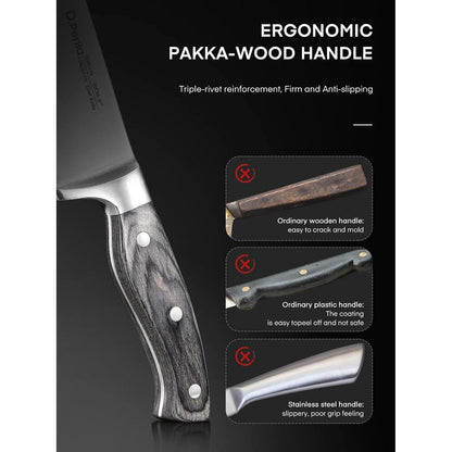 Messerblock Messerset 16-TLG Holzgriff Kochmesser Schwarz