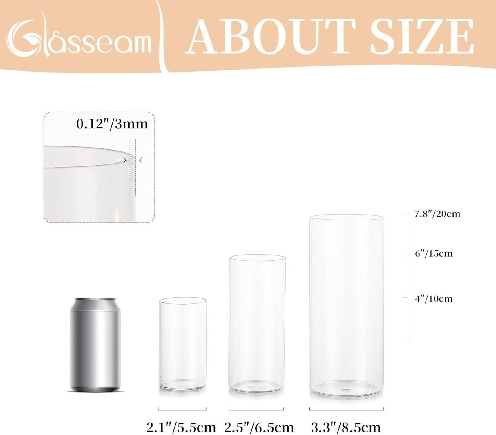 Kerzenhalter Glas Set Modern Windlicht Stumpenkerzen Vasen Tischdeko