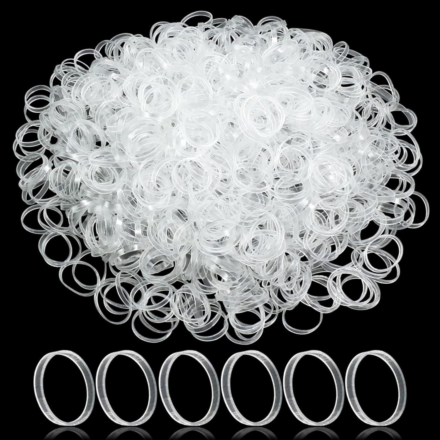 Transparente Haargummis 1000 Stück Elastische Mini Haargummi