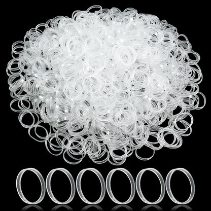 Transparente Haargummis 1000 Stück Elastische Mini Haargummi