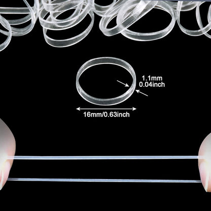 1000 Stück Mini Transparente Elastische Haargummis für