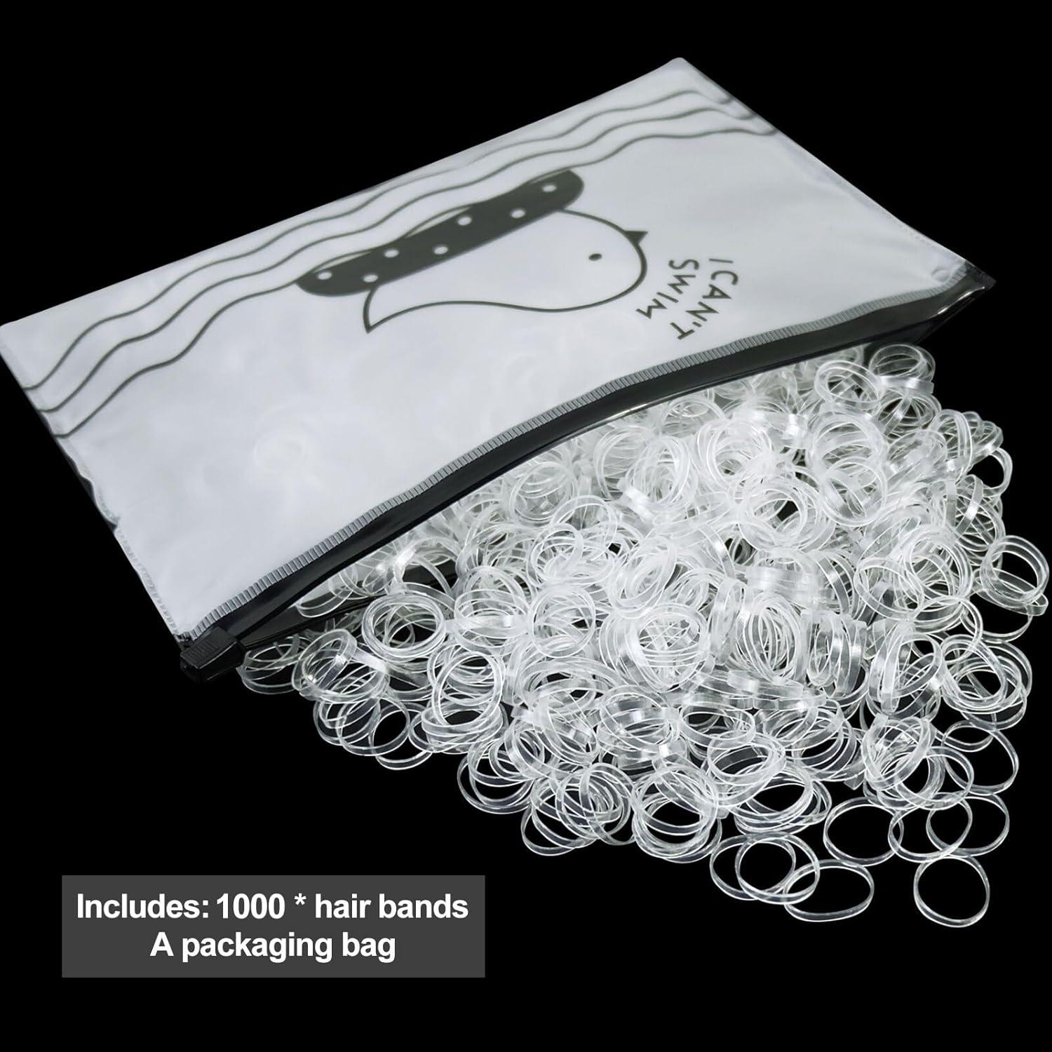 Transparente Haargummis 1000 Stück Elastische Mini Haargummi