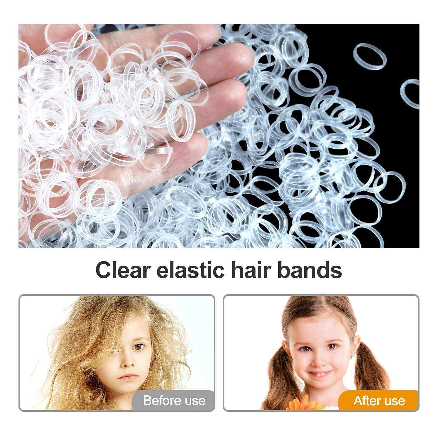 1000 Stück Mini Transparente Elastische Haargummis Mädchen Haar Zöpfe Hochzeitsfrisur