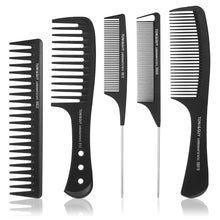 5er HaarKamm Set antistatischer Profi Friseur Kamm Grobzinkiger