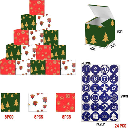 Adventskalender zum Basteln 24 Stück Weihnachtskalender DIY
