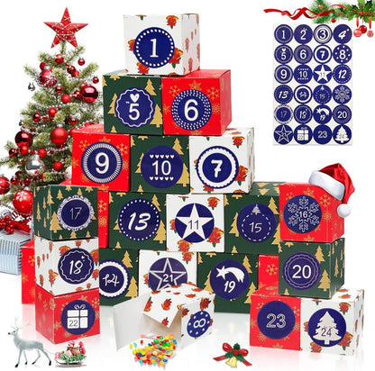 Adventskalender zum Befüllen Weihnachtskalender DIY Geschenkbox 24