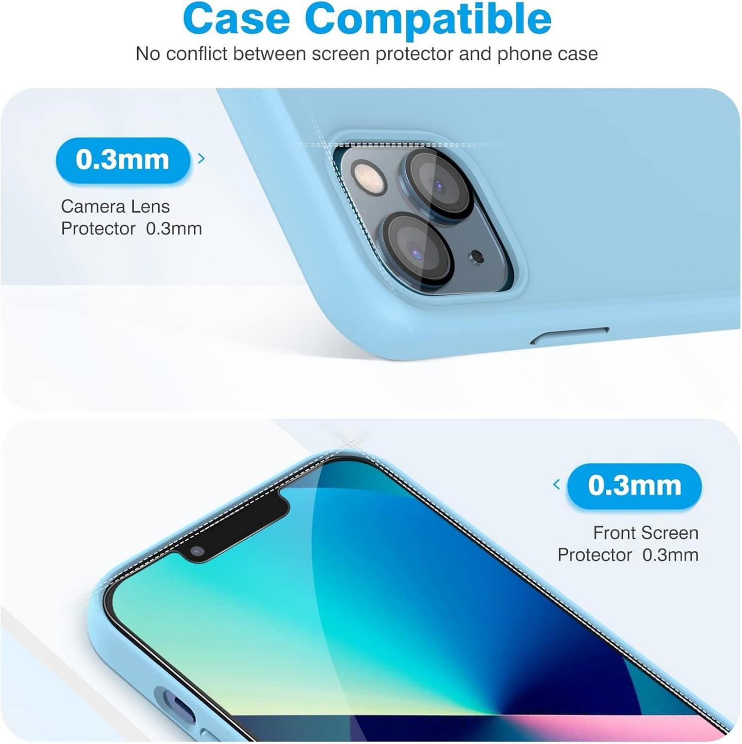 Schutzglas und Kamerafolie für iPhone 13 mini, 5er Set