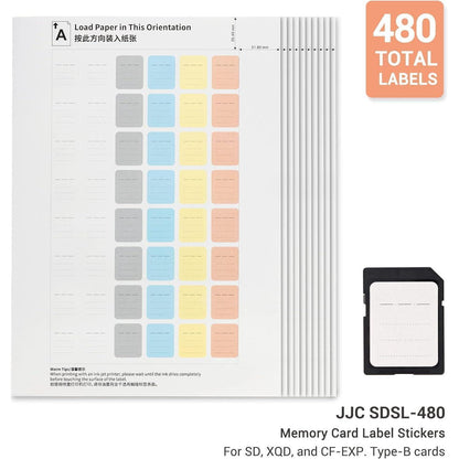 Speicherkarten-Aufkleber SD SDHC SDXC XQD CFexpress 480er