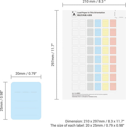 Klebeetiketten für Speicherkarten SD SDHC SDXC XQD CFexpress, 480 Stück 20x25mm