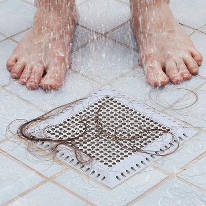 Gewichtetes Duschabflusssieb aus Metall – Verhindert Haare & Verstopfungen