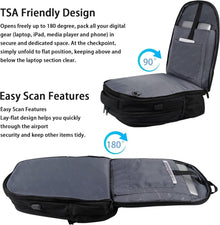 Schwarzer Business Laptop Rucksack 17,3 Zoll USB wasserdicht