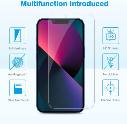 Panzer Schutz Glas für iPhone 13, 2+2