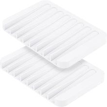 Seifenschale Weiß Silikon 2er Set Bad Dusche Ablauf Rutschfest