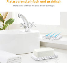 Seifenschale Silikon 2er Set Rutschfest Weiß für Badezimmer