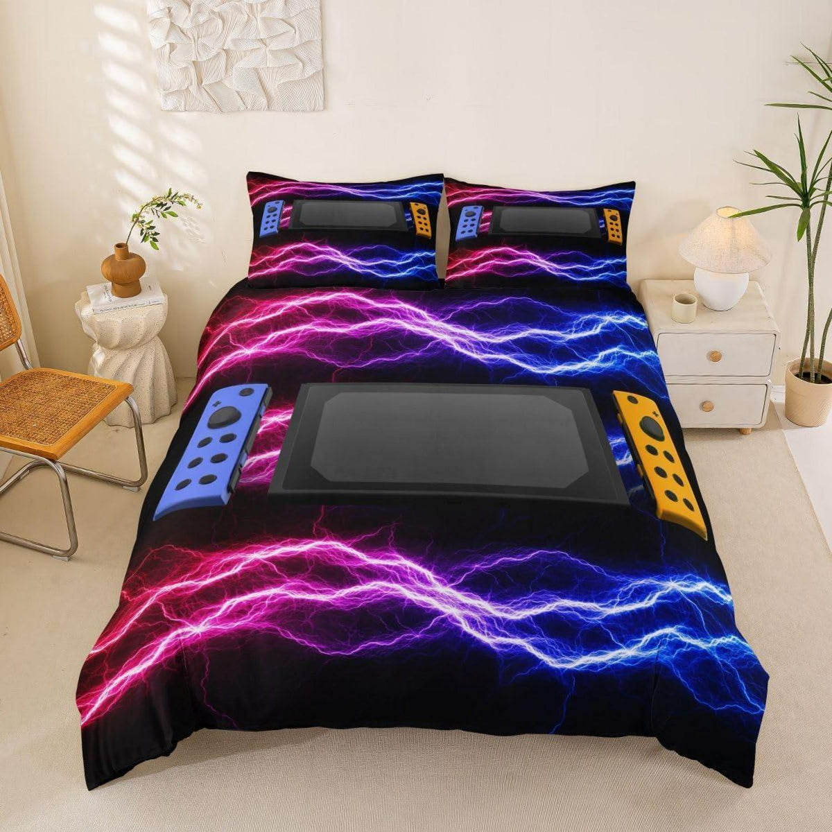 Gamer Bettwäsche Set 220x240 - Gaming Controller Design