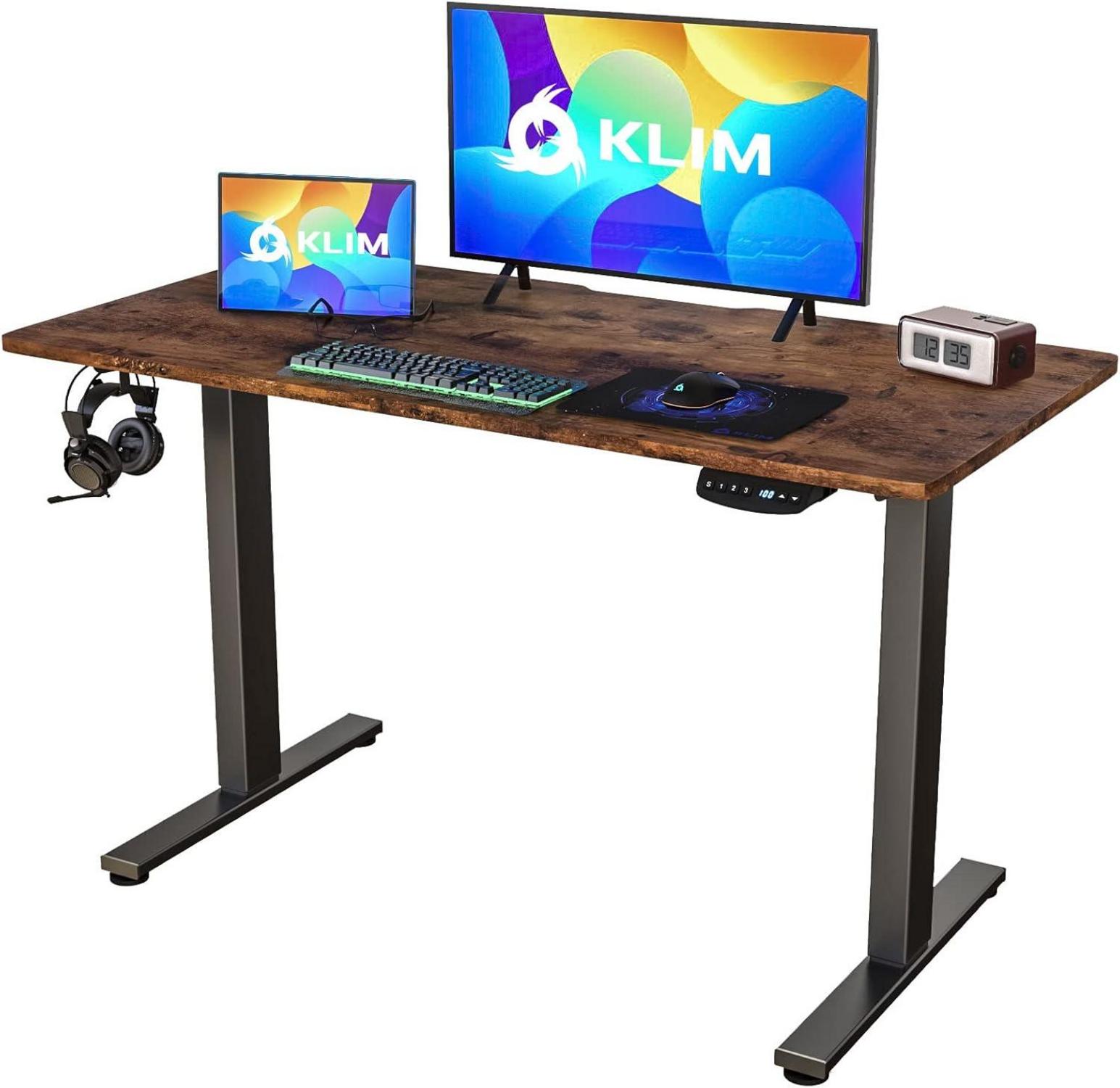 Elektrischer höhenverstellbarer Schreibtisch Holzoptik 120x60 cm - Neu