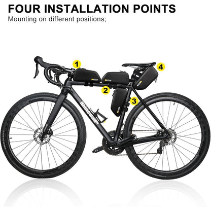 Fahrradtasche Rahmentasche 1.5L Wasserdicht Schwarz-2