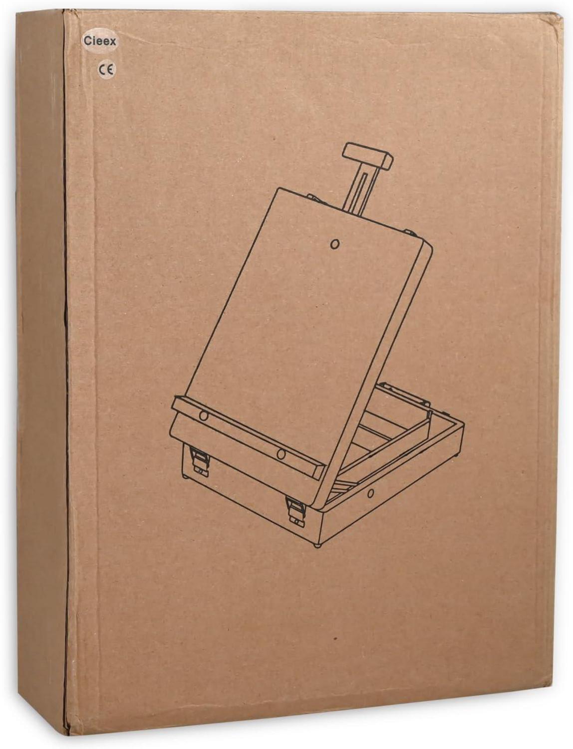 Kofferstaffelei-Set 40-teilig: Acryl Malset mit Staffelei, 24 Farben, Pinsel für Künstler, Anfänger