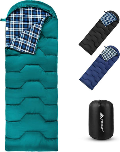 Forceatt Schlafsack 3-4 Jahreszeiten -5°C Flanell 20°C Polyester