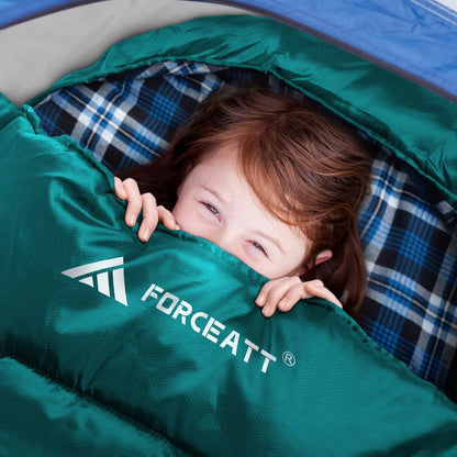 Schlafsack für Erwachsene 3~4 Jahreszeiten -5°C Flanell 20°C Polyester