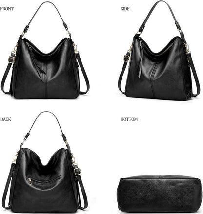 Pahajim Damen Handtaschen und Geldbörsen Set PU Leder Groß Einkaufstasche