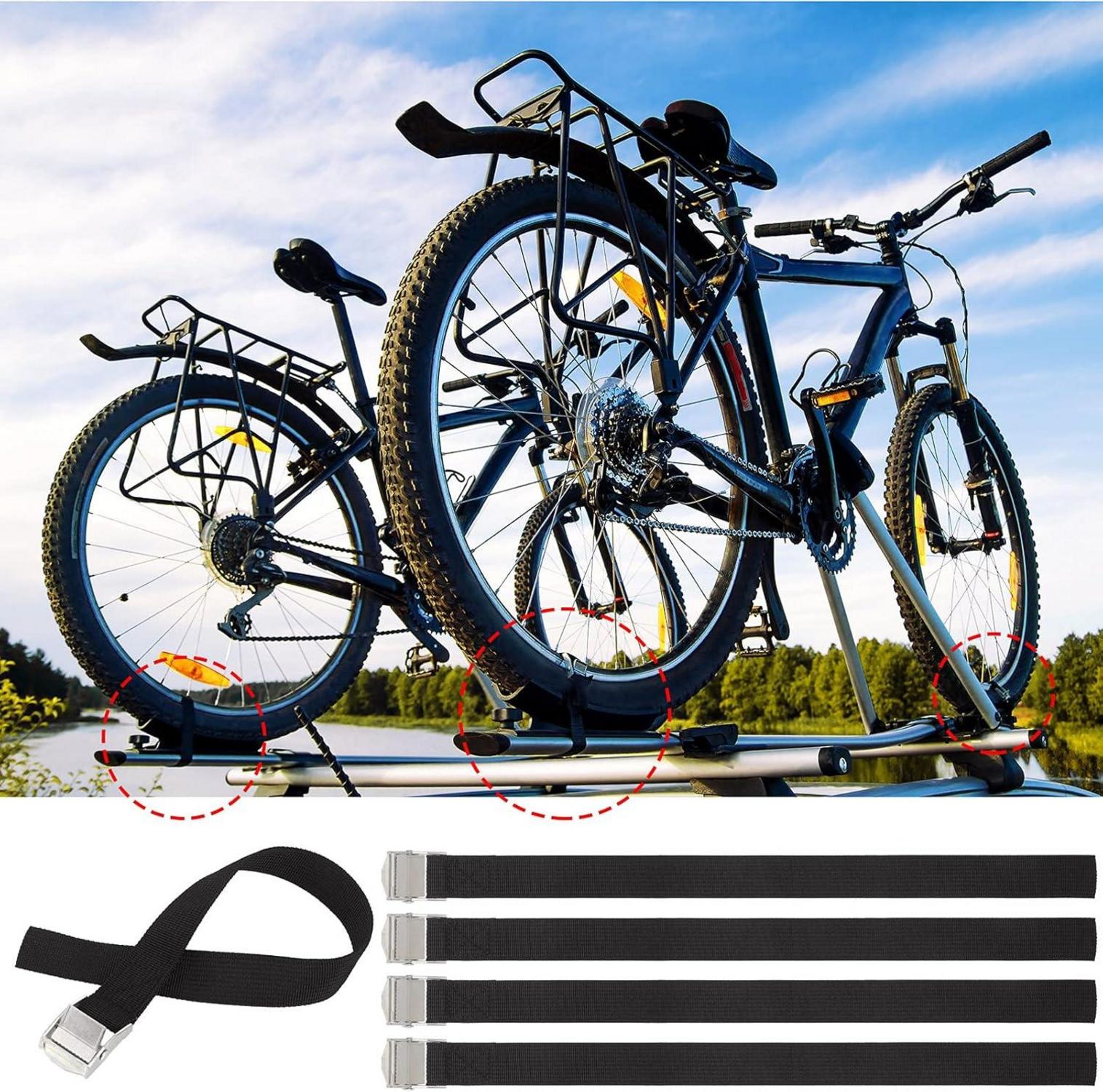 10er Pack Spanngurte 40cm Klemmschloss Rostfrei für Fahrrad Motorrad Camping