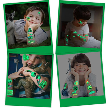 Kinder Tattoo Set Leuchtfußball Temporäre Tattoos Mitgebsel