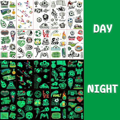 Fußball Tattoo Kinder Leuchten im Dunkeln 10er Set