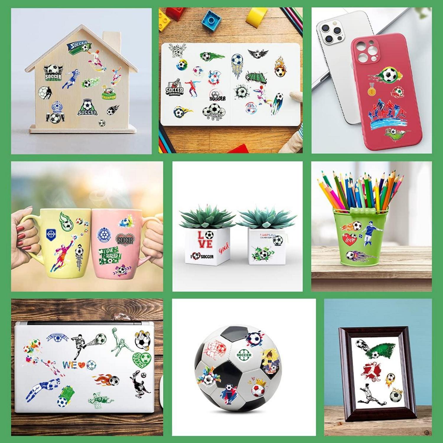 10x Leuchtende Fußball Tattoos Kinder Set für Geburtstag & Weihnachten