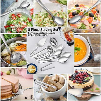 48-teiliges Edelstahl Besteckset für 8