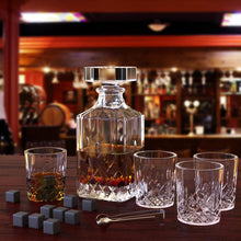 Whiskey Karaffe Set 750ml Dekanter 4x 220ml Whiskeygläser 12