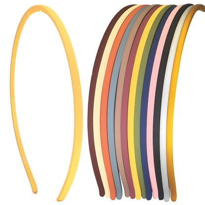 13x Dünne Haarbänder 4mm mit Griffzähnen für Mädchen, Frauen & Kinder