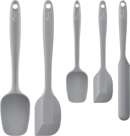 Silikon Pfannenwender Set 5-teilig hitzebeständig antihaft Grau
